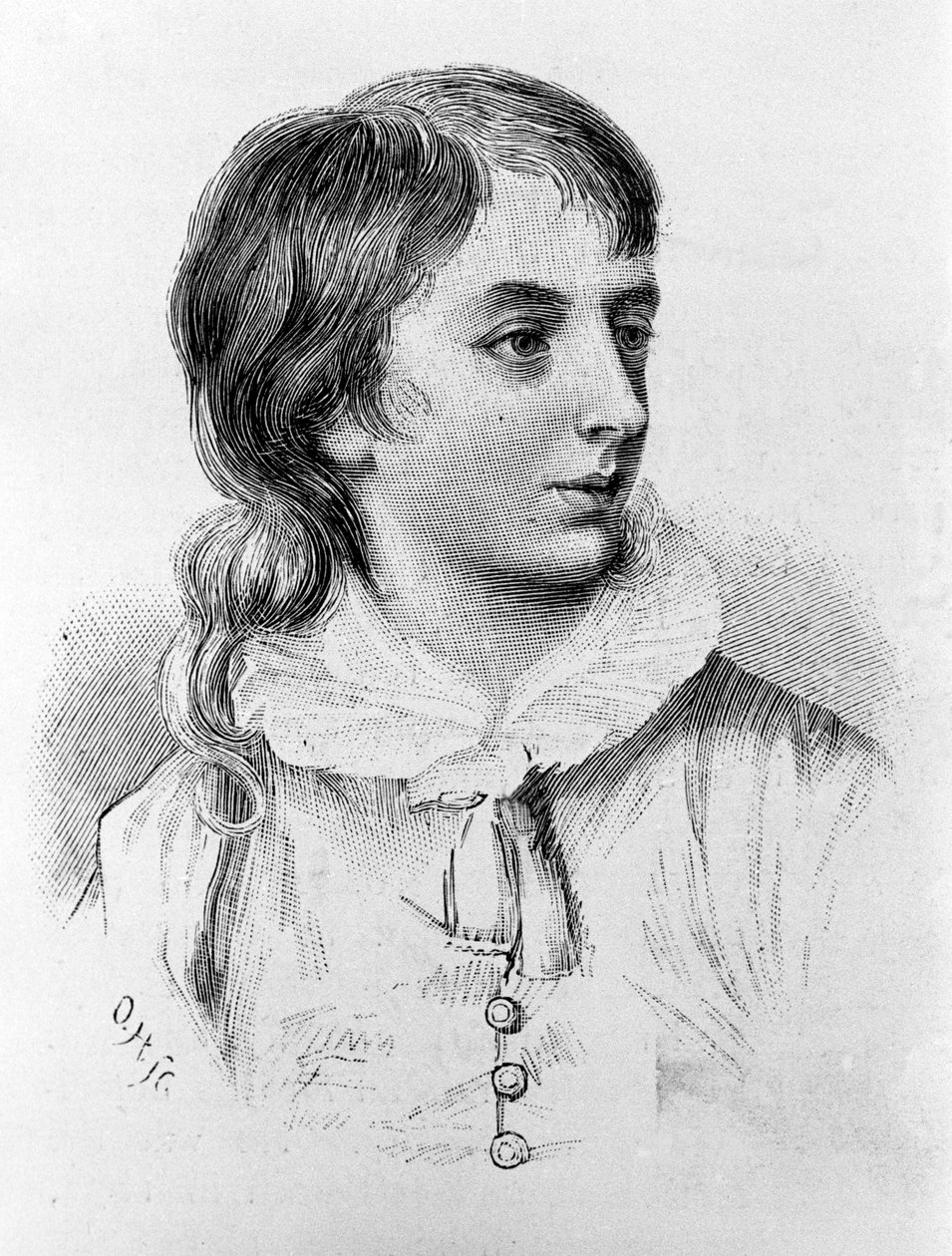 Portrét Percyho Bysshe Shelleyho (1782 - 1822), romantického anglického básníka ve věku dvanácti let. Realizoval vévoda z Montpensier. 1794 od Unknown artist