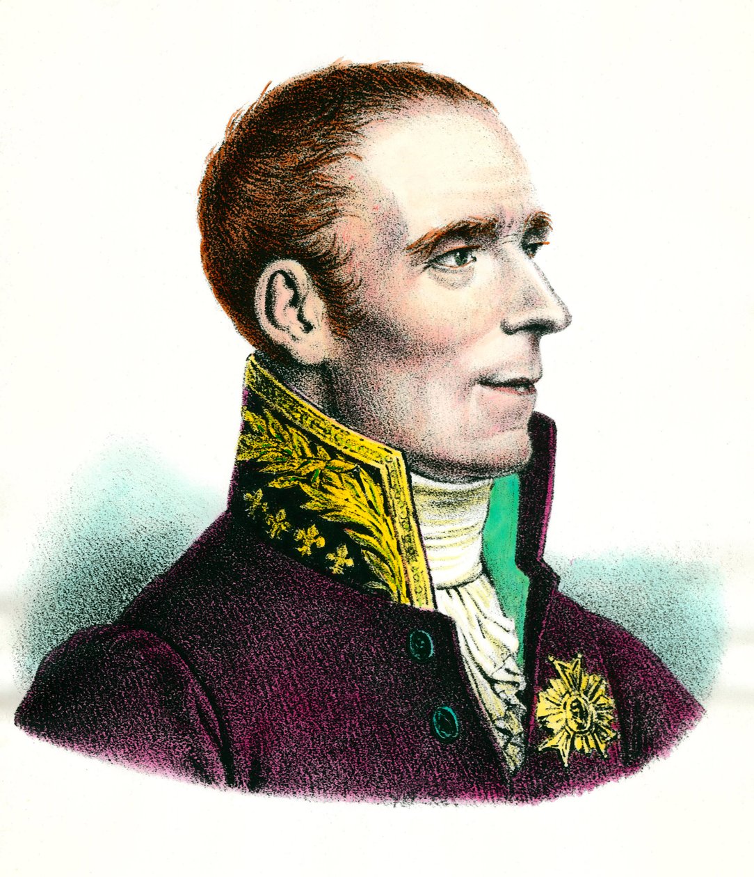 Portrét Pierra Simona, markýze de Laplace (1745-1827) astronom Rytina z 18. století Soukromá sbírka od Unknown artist