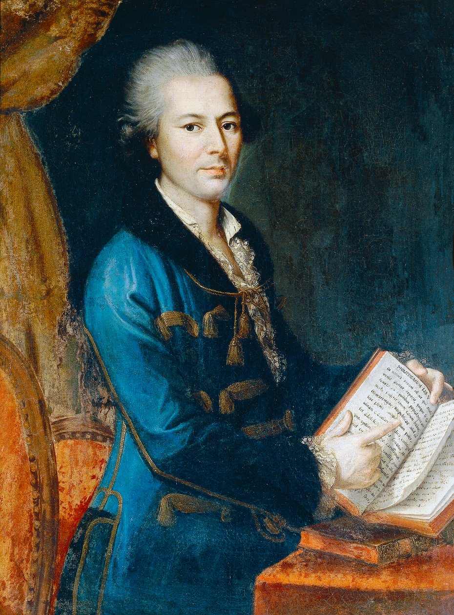 Portrét Pietra Verriho (1728-1797), italského spisovatele, filozofa a ekonoma, malba od neznámého umělce 18. od Unknown artist