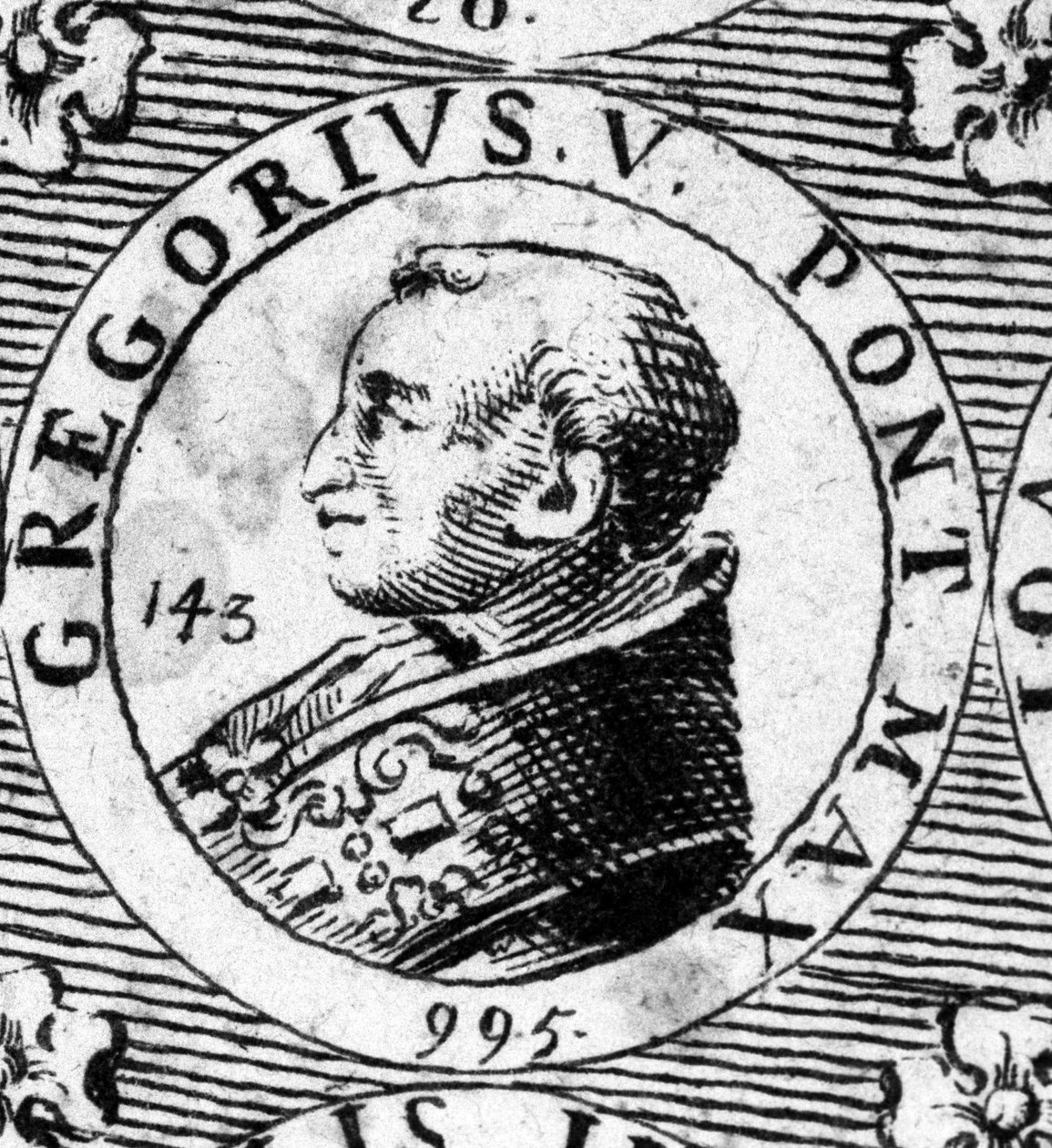 Portrét papeže Gregoire V. (996-999). od Unknown artist