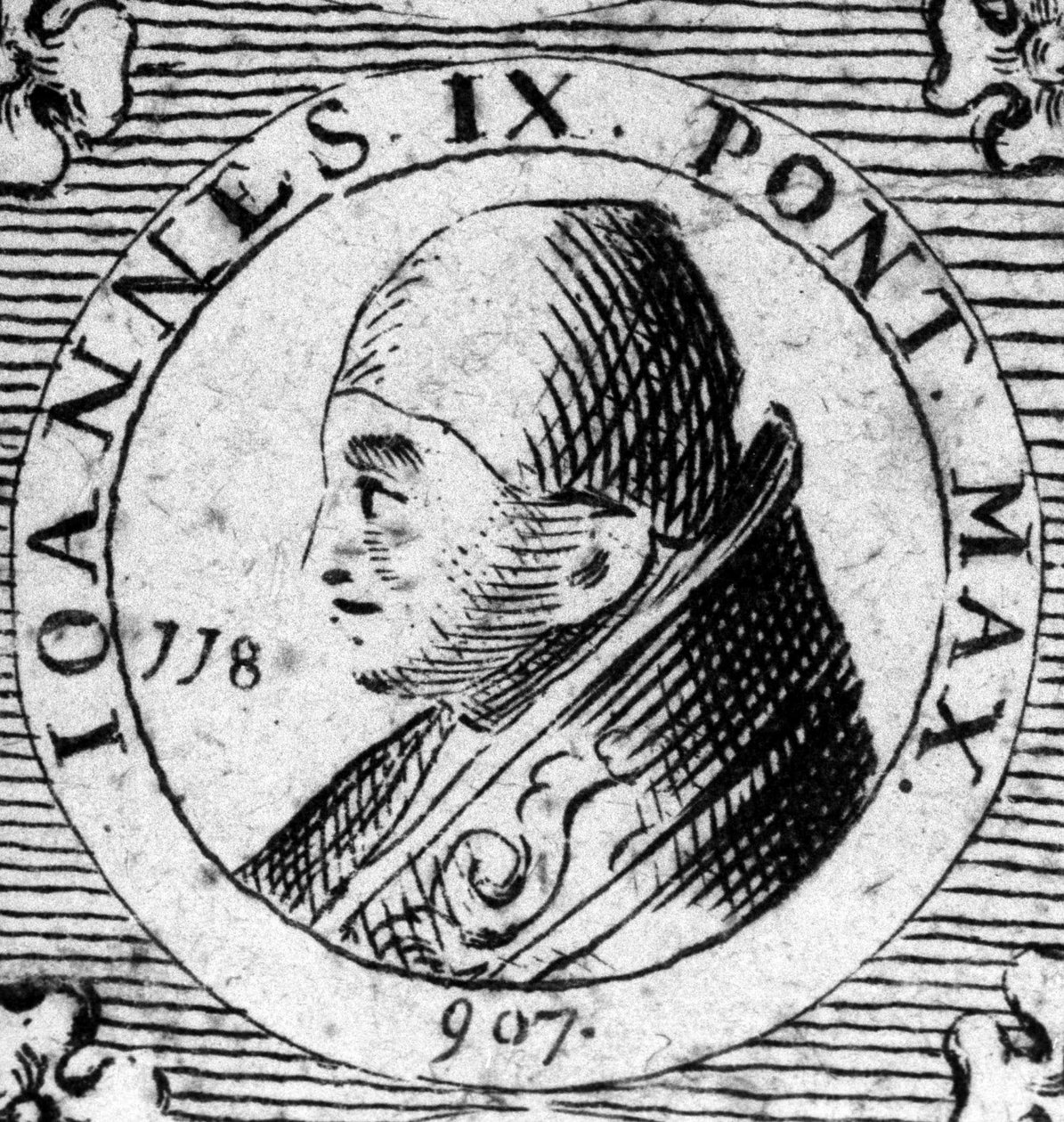 Portrét papeže Jana IX. (898-900). od Unknown artist