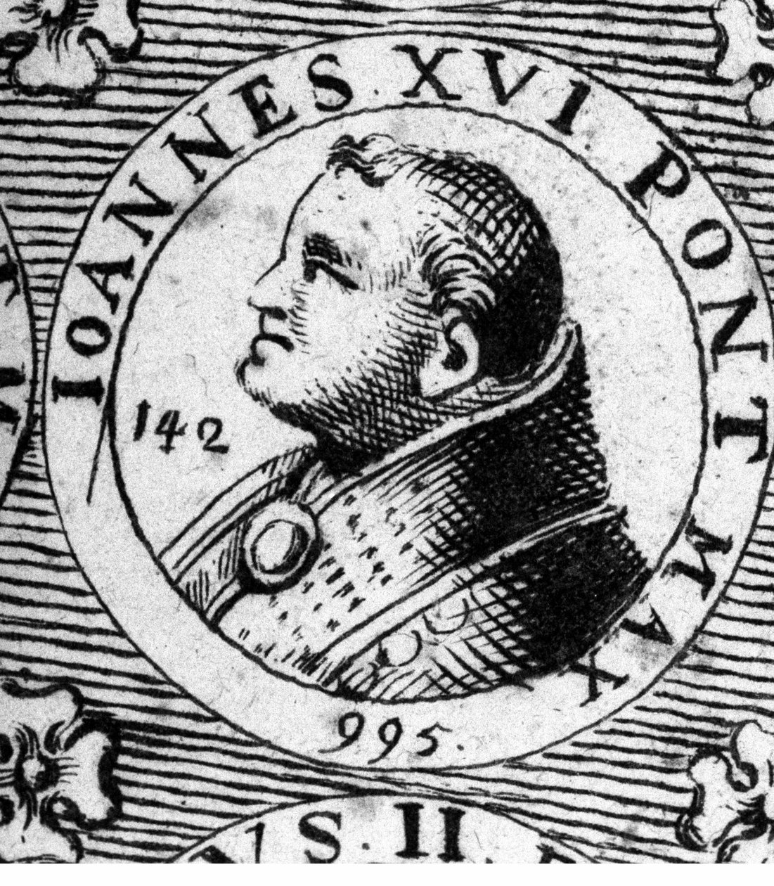 Portrét papeže Jana XVI. (Johannes Philagatus) (zemřel 1013). od Unknown artist