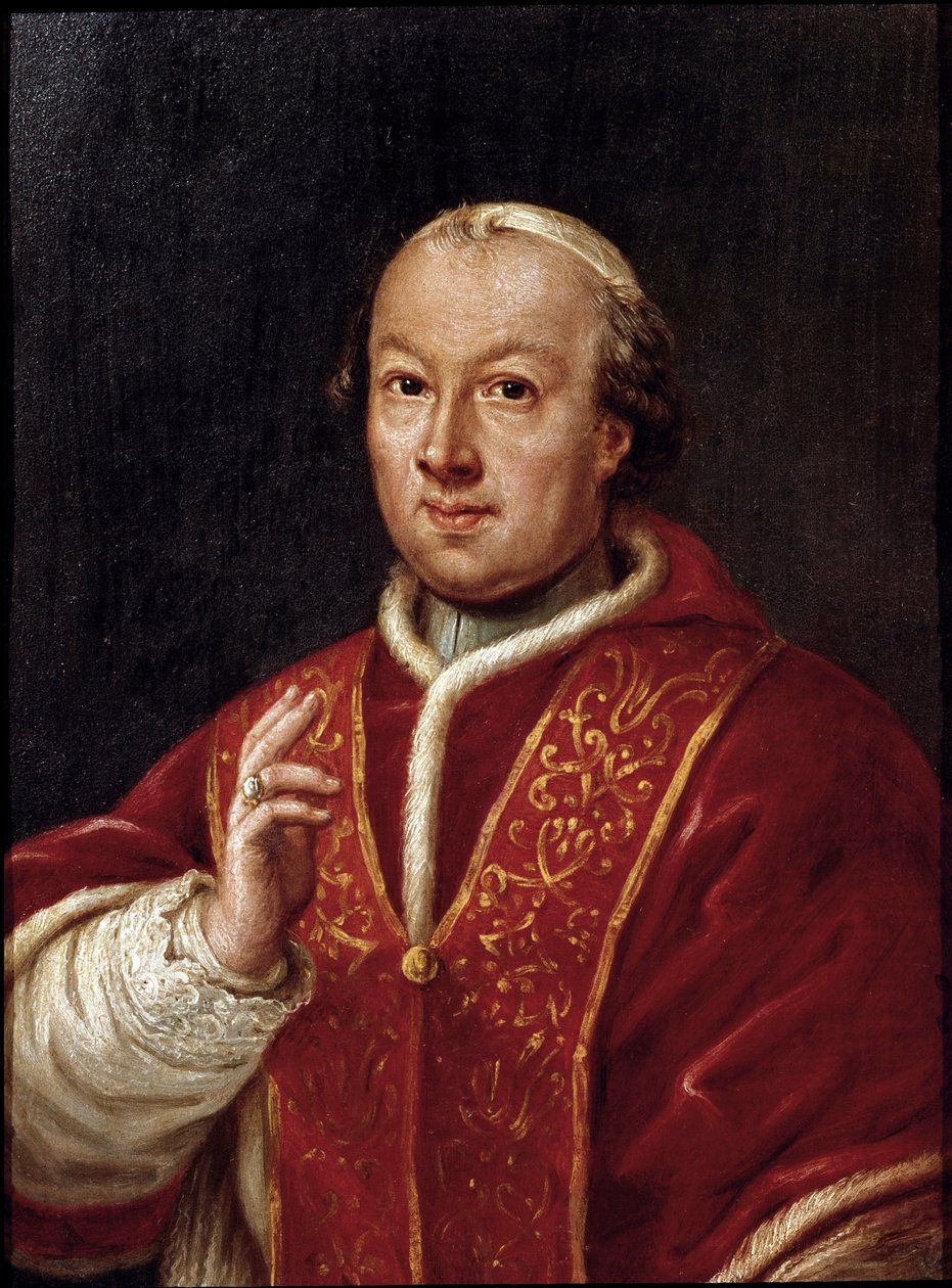 Portrét papeže Pia (Pio nebo Pius) VI (1717-1799) Anonymní obraz. Řím 18. století, Museo del Risorgimento od Unknown artist