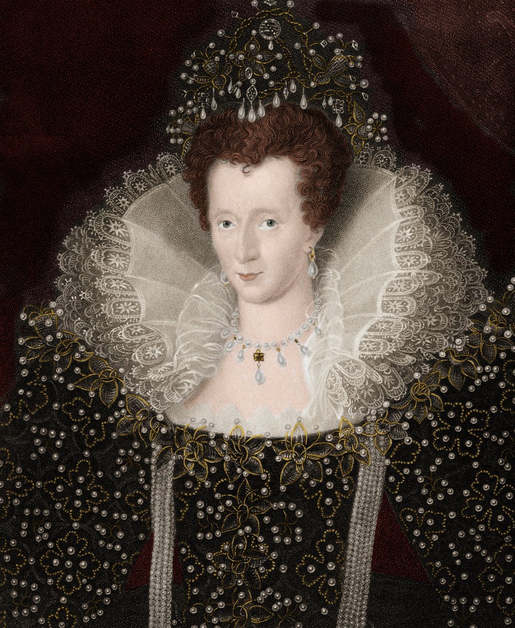 Portrét anglické královny Alžběty Iere (Elizabeth) (1533-1603) Alžběta I. od Unknown artist