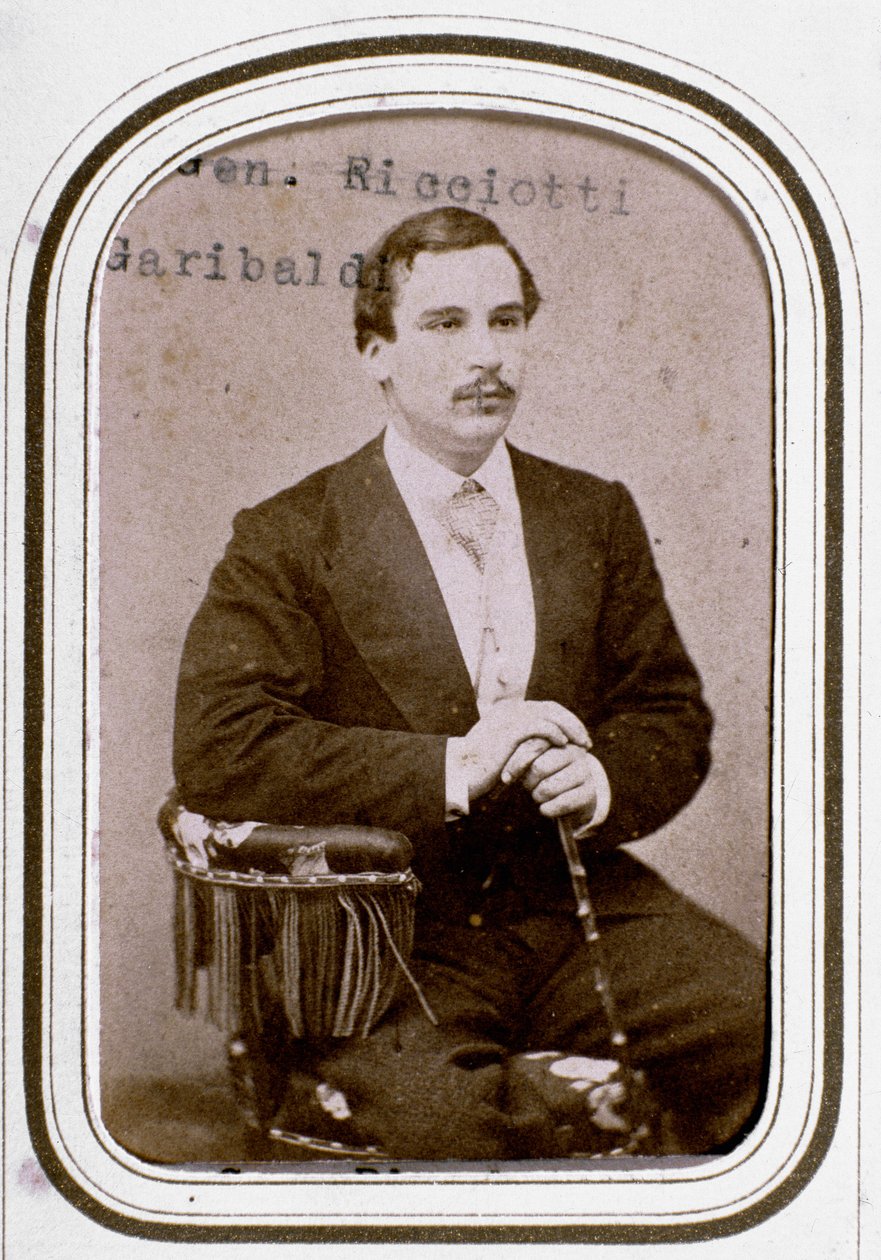 Portrét Ricciottiho Garibaldiho (1847-1924), syna italského patriota Giuseppe Garibaldiho a jeho první manželky Anity od Unknown artist