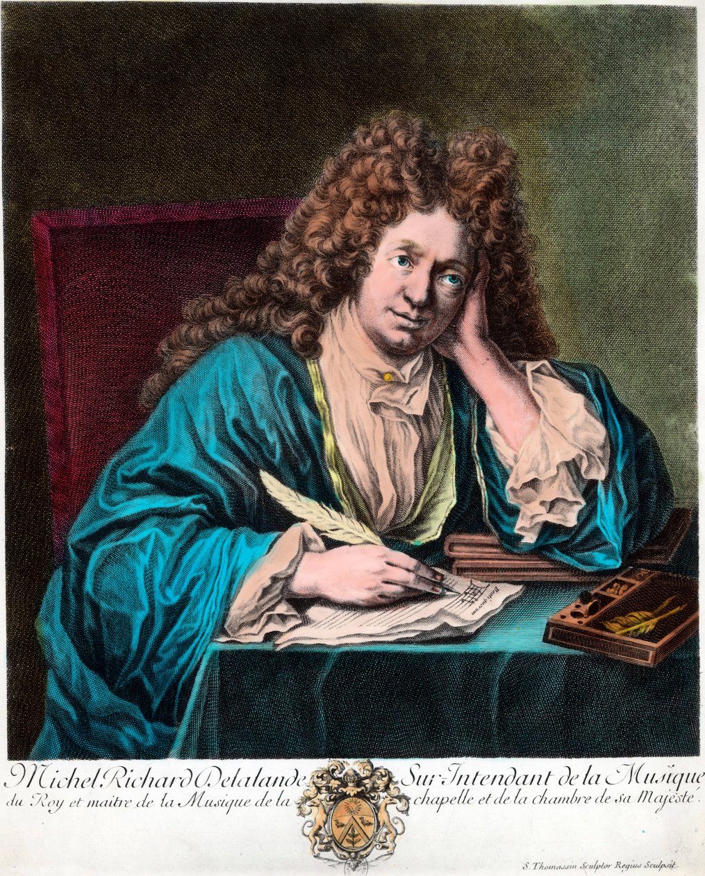 Portrét Richarda Delalanda, superintendenta Hudby krále, v Paříži od Unknown artist