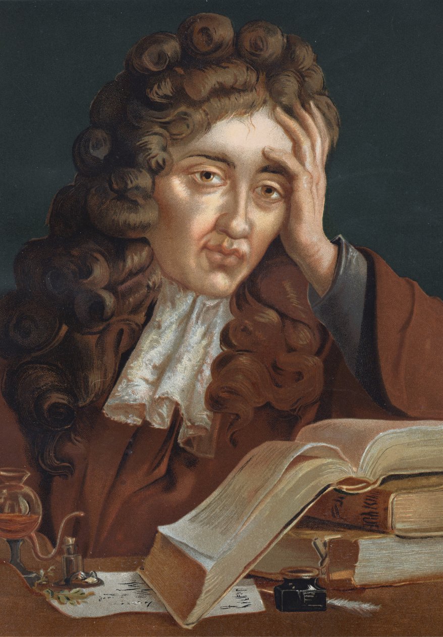 Portrét Roberta Boylea (1627 - 1691), irského fyzika a chemika. založené na Science and its Men od Louise Figuiera. Barcelona 1881 od Unknown artist