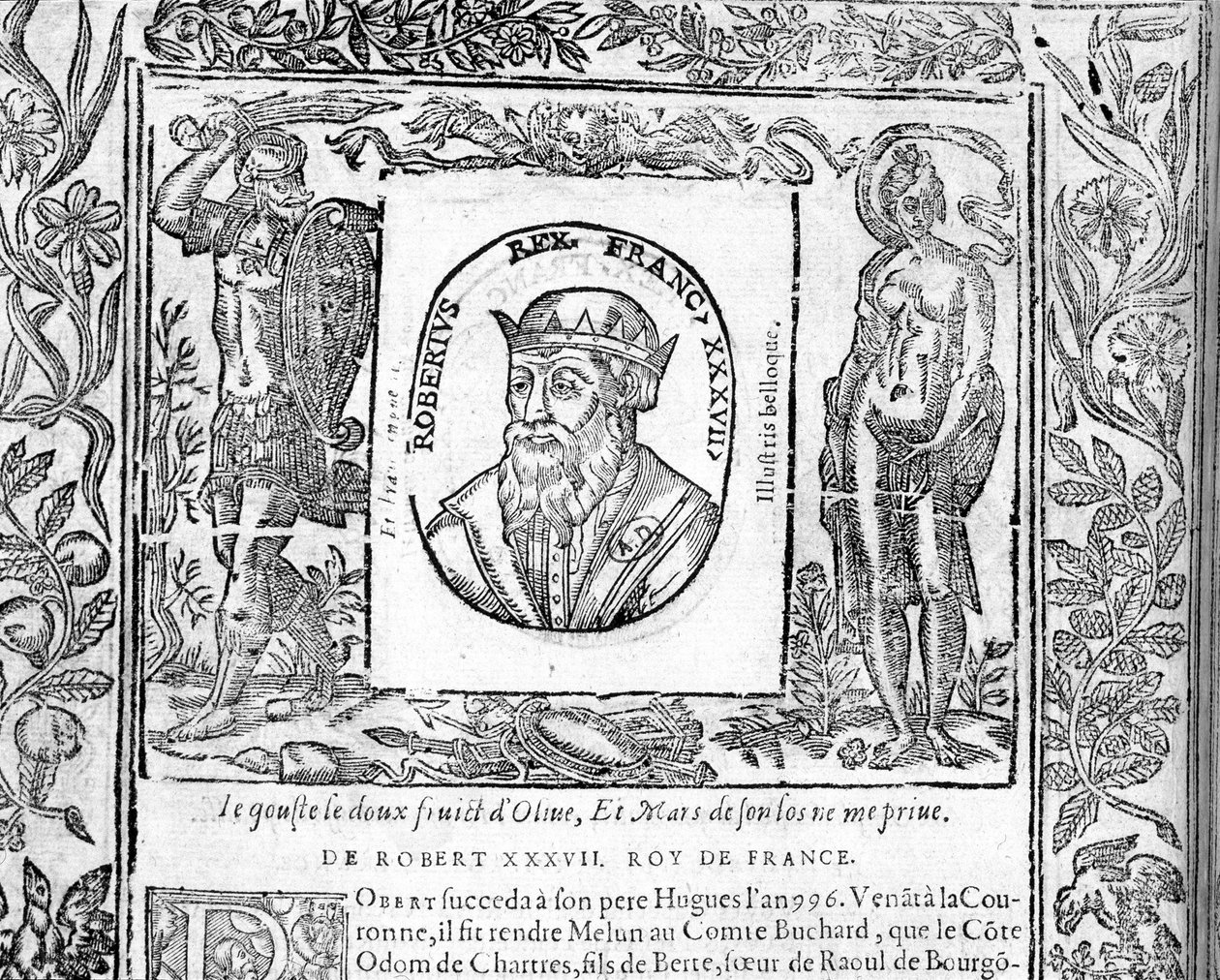 Portrét Roberta Le Pieuxe, francouzského krále v letech 996 až 1031. od Unknown artist