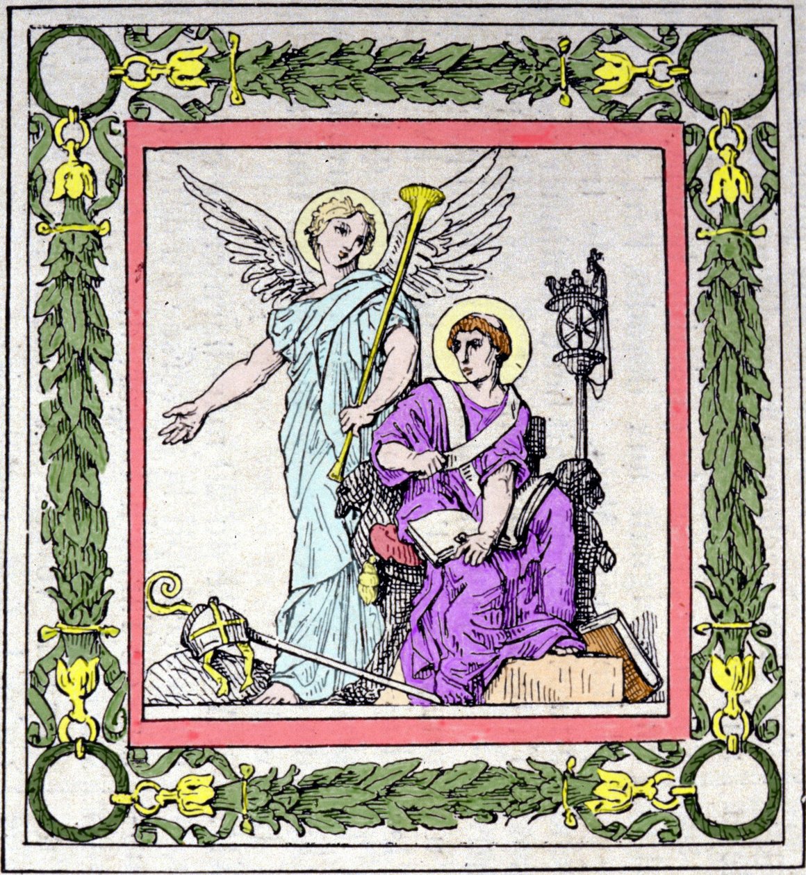 Portrét svatého Řehoře biskupa z Tours (538 - 594), který píše dějiny Francie. od Unknown artist