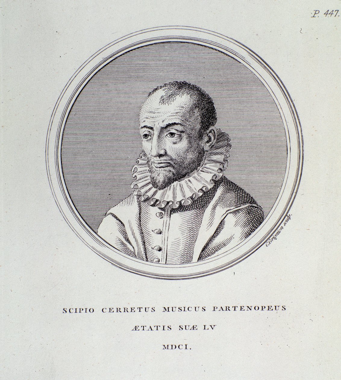 Portrét Scipione Cerreto (rytina) od Unknown artist