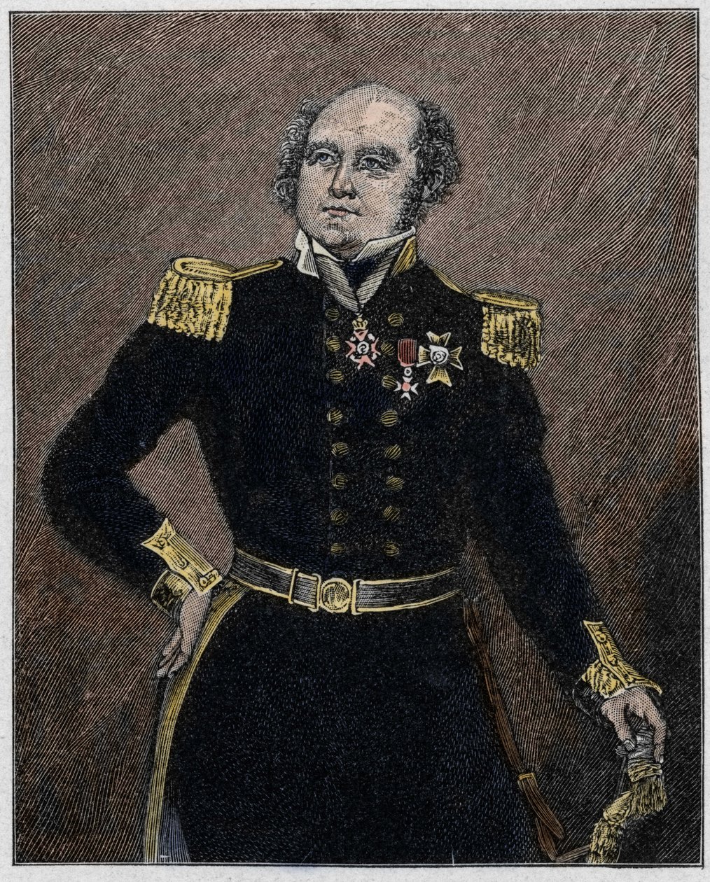 Portrét sira Johna Franklina (1786-1847), námořního důstojníka a britského průzkumníka. od Unknown artist
