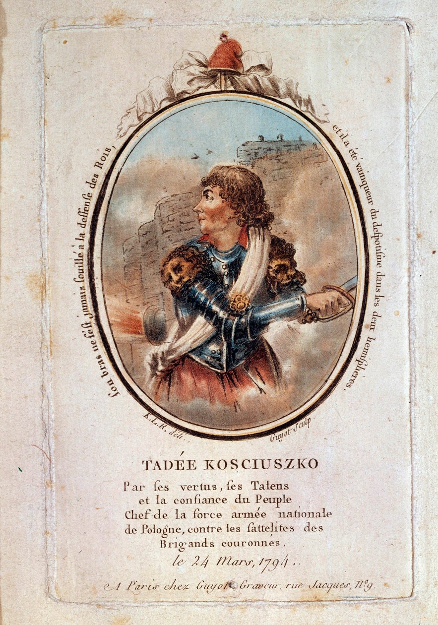 Portrét Tadeáše (Tadeusze) Kosciuszka (Kosciusko) (1746-1817), polského vlastence 24. března od Unknown artist