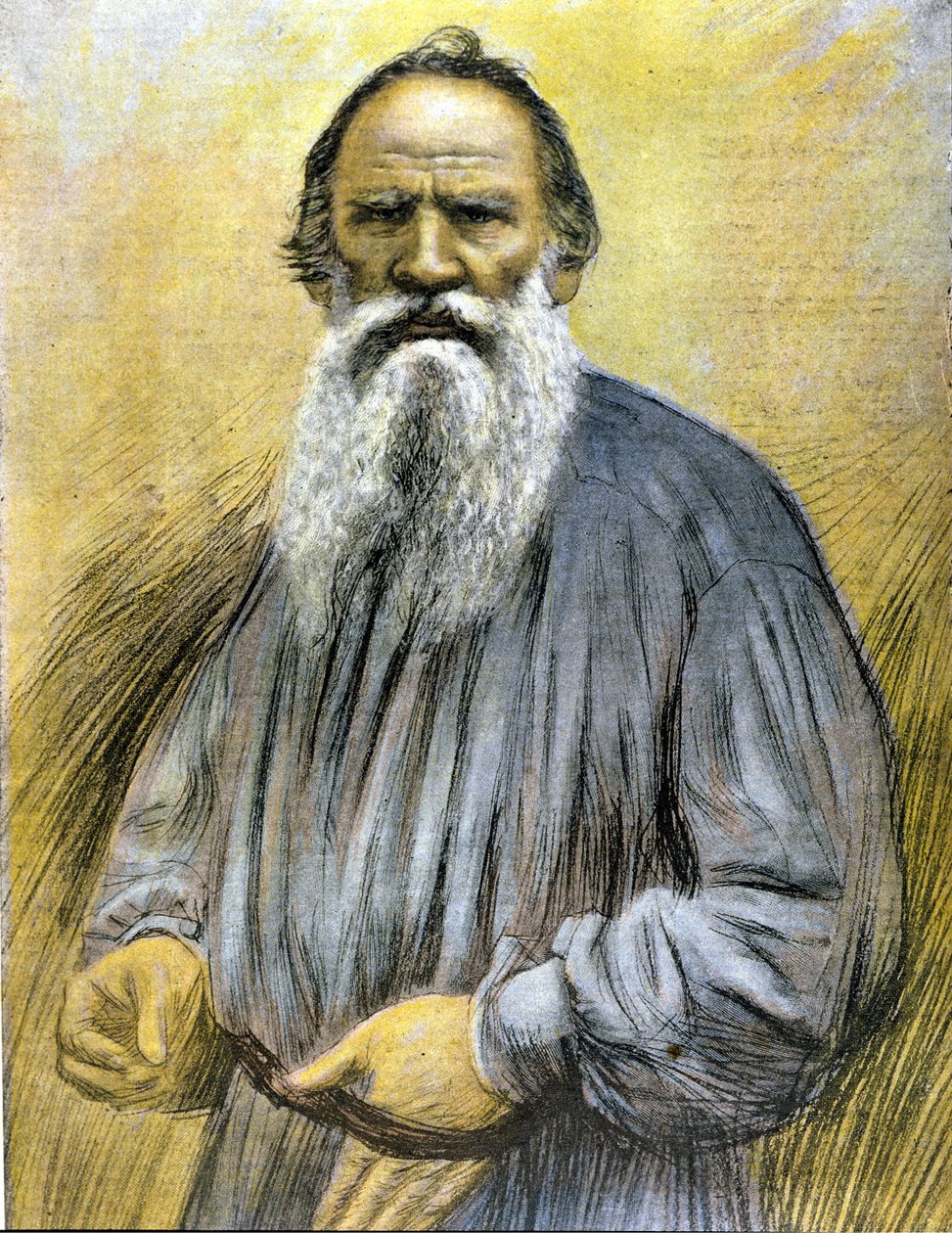 Portrét Tolstého. Rytina konce 19. století. od Unknown artist