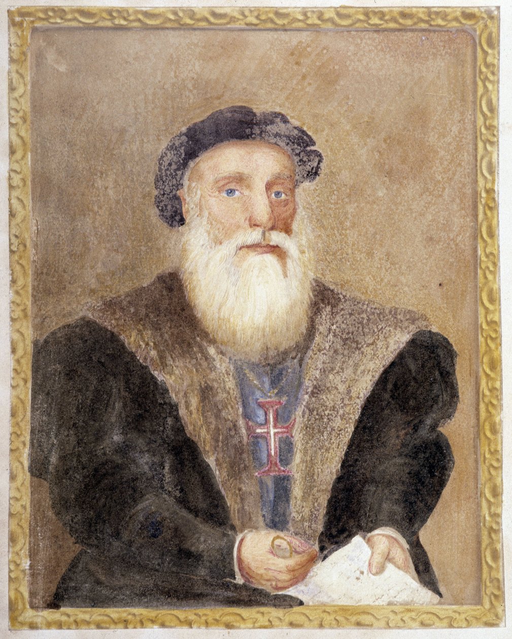 Portrét Vasco de Gama – v „“Život portugalského prince Henriho s příjmením kormidelníka”” od Richarda Henri Majora od Unknown artist