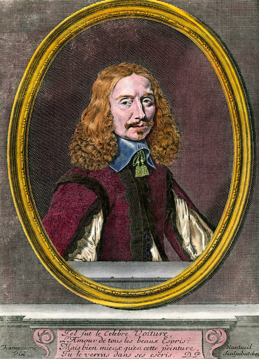 Portrét Vincenta Cara (1597-1648) francouzský spisovatel Rytina z 18. století Soukromá sbírka od Unknown artist