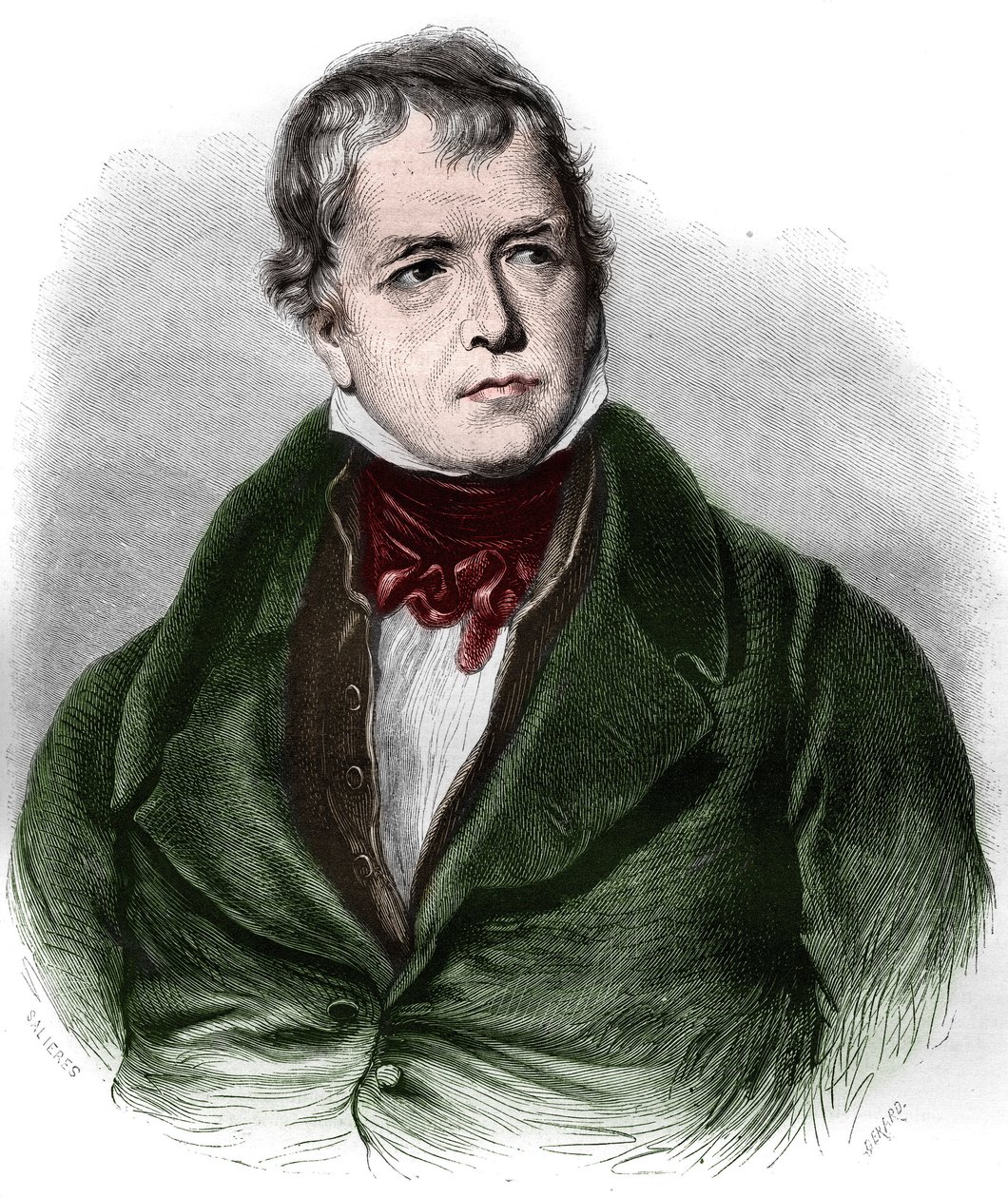 Portrét Waltera Scotta (1771-1832), skotského básníka a romanopisce. od Unknown artist
