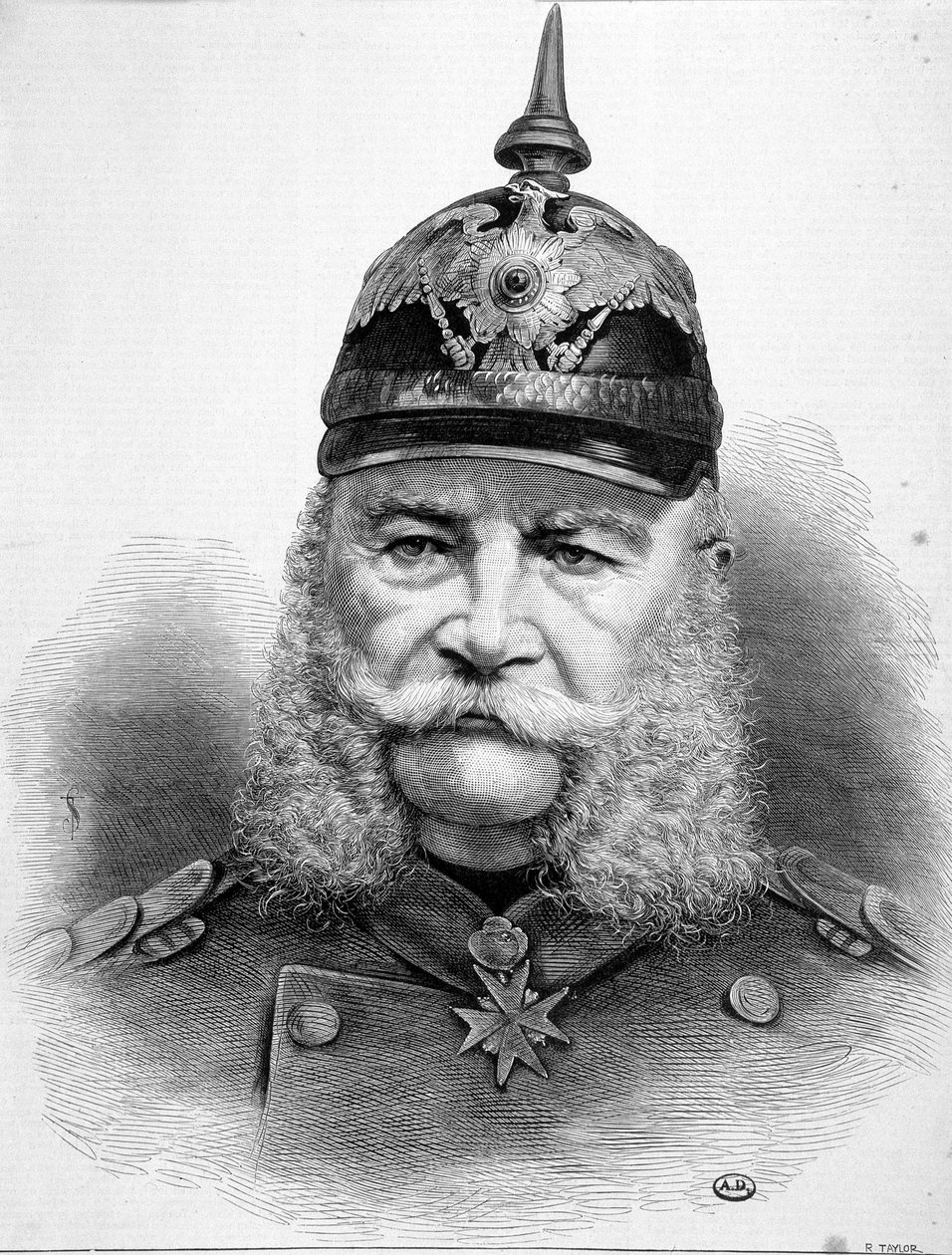 Portrét Williama Friedericha Ludwiga 1., pruského krále a německého císaře (1797-1888). od Unknown artist