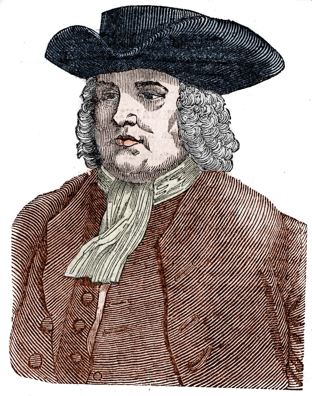 Portrét Williama Penna (1644-1718) zakladatele Pensylvánie. Anglický náboženský reformátor a publicista. od Unknown artist