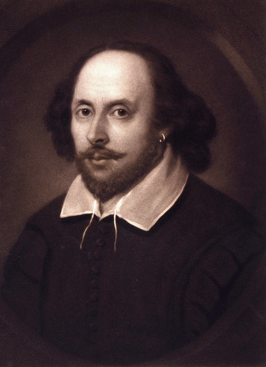 Portrét Williama Shakespeara (1564 - 1616). od Unknown artist