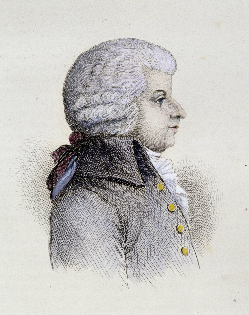 Portrét Wolfganga Amadea Mozarta (1756-1791) mladého - rytina od Unknown artist