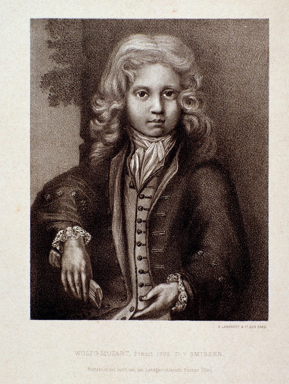Portrét Wolfganga Amadea Mozarta, jako dítě (rytina) od Unknown artist