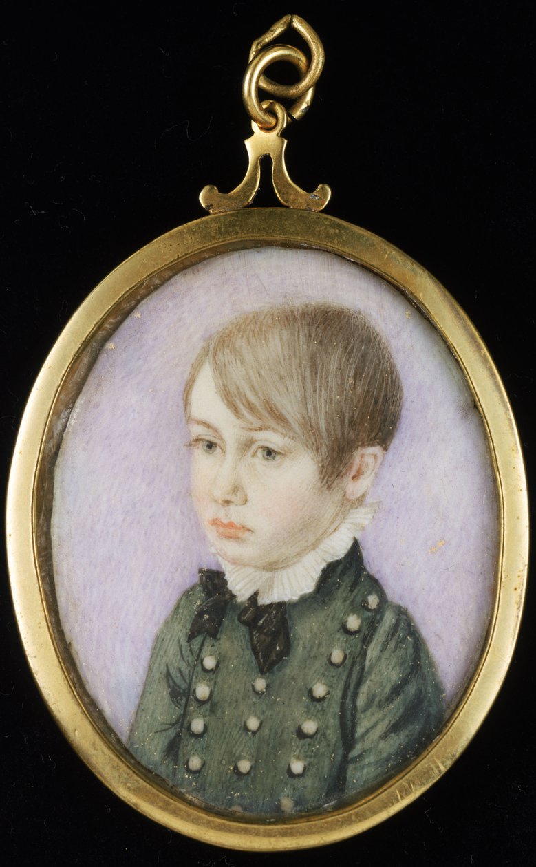 Portrét mladého chlapce, původně považovaného za Horatia Nelsona, kolem roku 1810 (akvarel, slonovina, papír) od Unknown artist