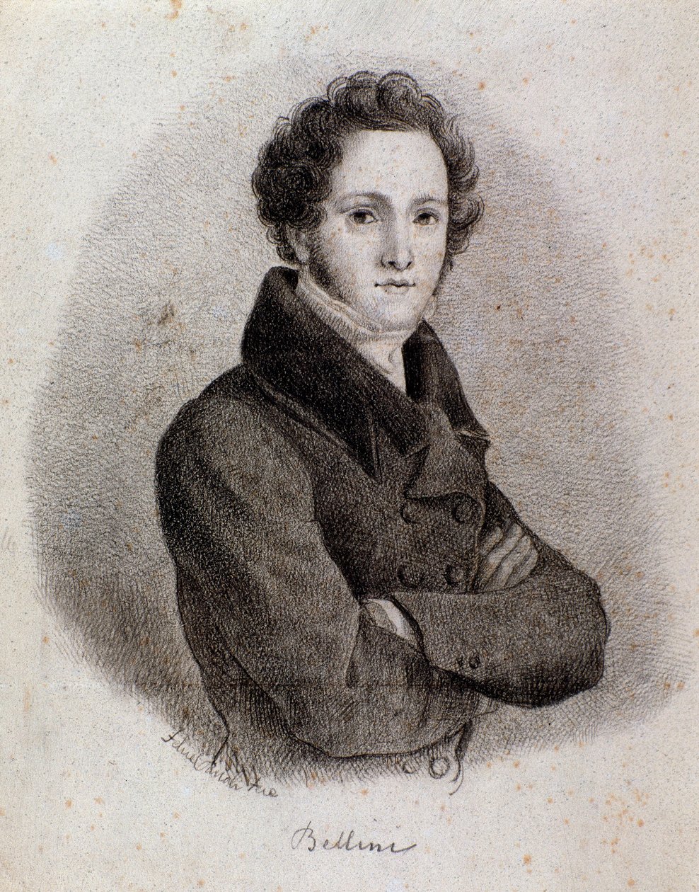 Portrét italského skladatele Vincenza Belliniho (rytina. 19. století) od Unknown artist