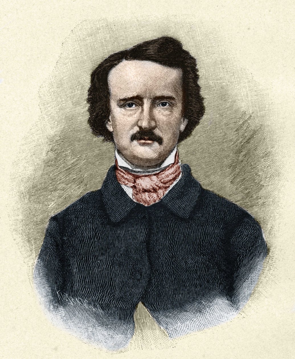 Portrét amerického spisovatele Edgara Allana Poea (1809 - 1849). od Unknown artist
