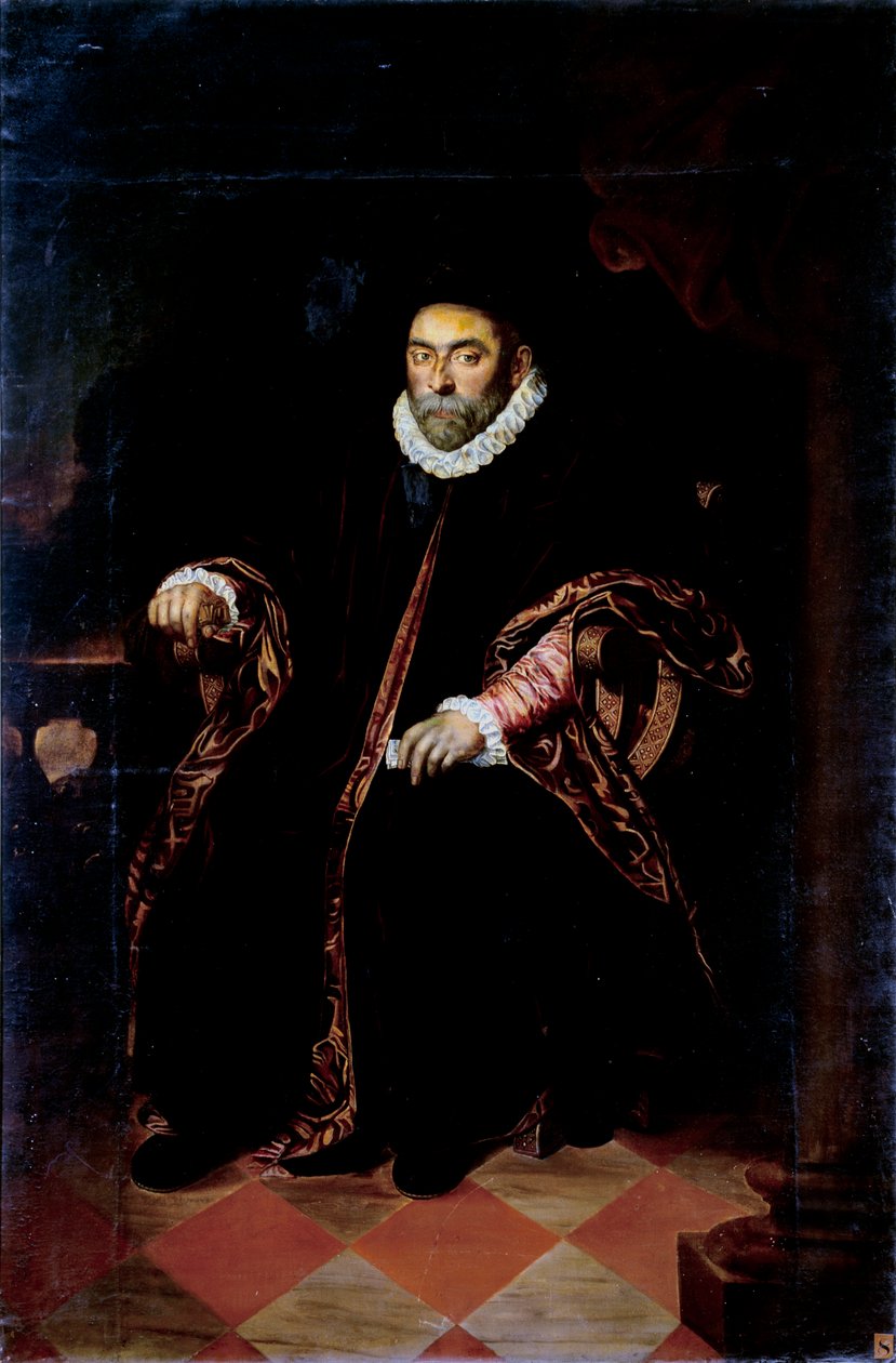 Portrét dóžete genů Prospero Centurione Fattinanti (asi 1510-1581) Anonymní obraz 16. století ne. 206x136 cm Chiavari, Palazzo Rocca, sbírka Torriglia od Unknown artist