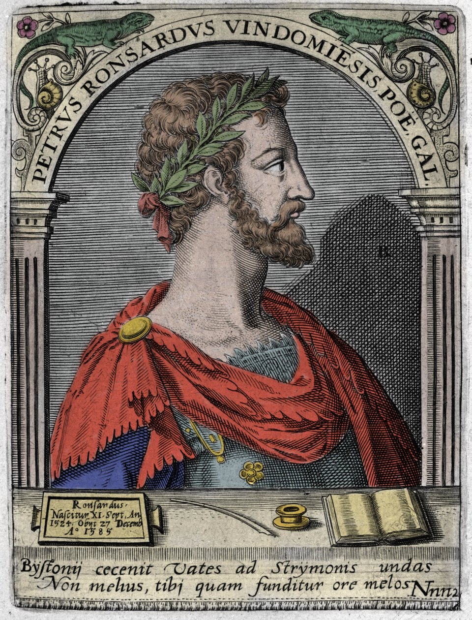 Portrét francouzského básníka Pierra de Ronsarda (1524-1585). od Unknown artist