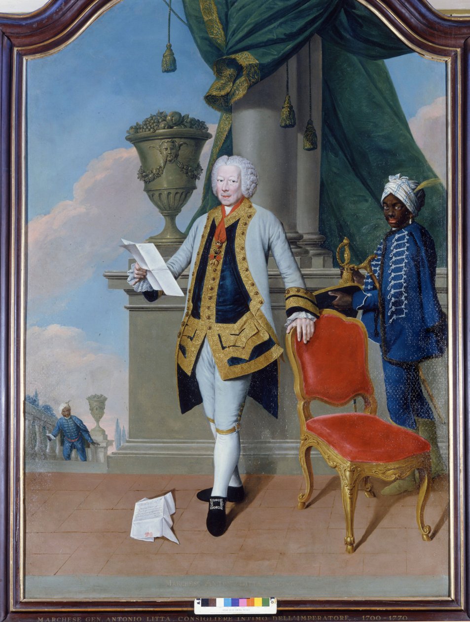 Portrét markýze Antonia Litty (1700 - 1770), intimního rádce císaře. Anonymní malování. Soukromá sb. Milán od Unknown artist
