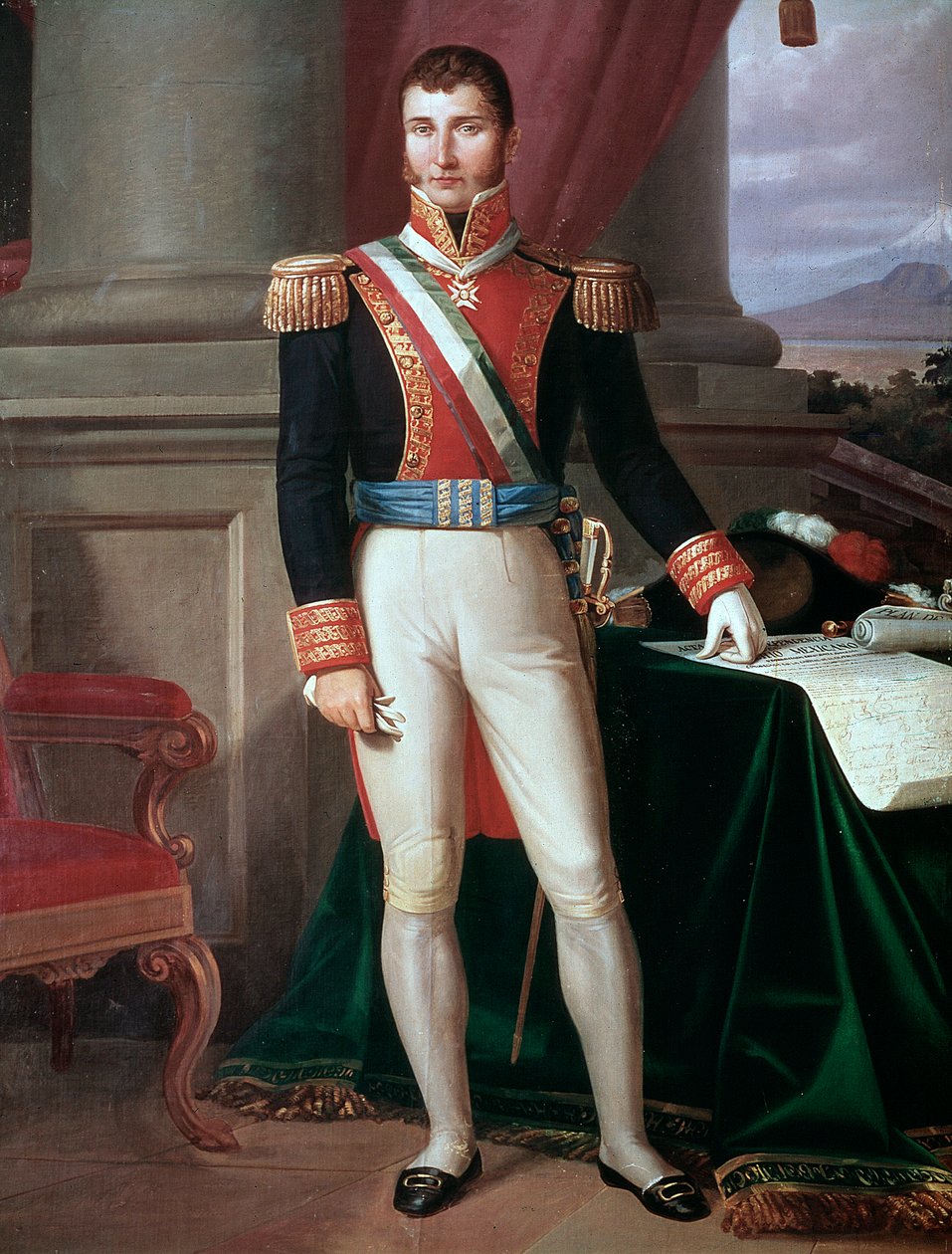 Portrét mexického císaře Agustina Iturbidea (1783-1824) Anonymní obraz, ca. 1821 Národní historické muzeum, Chateau de Chapultepec Mexiko od Unknown artist