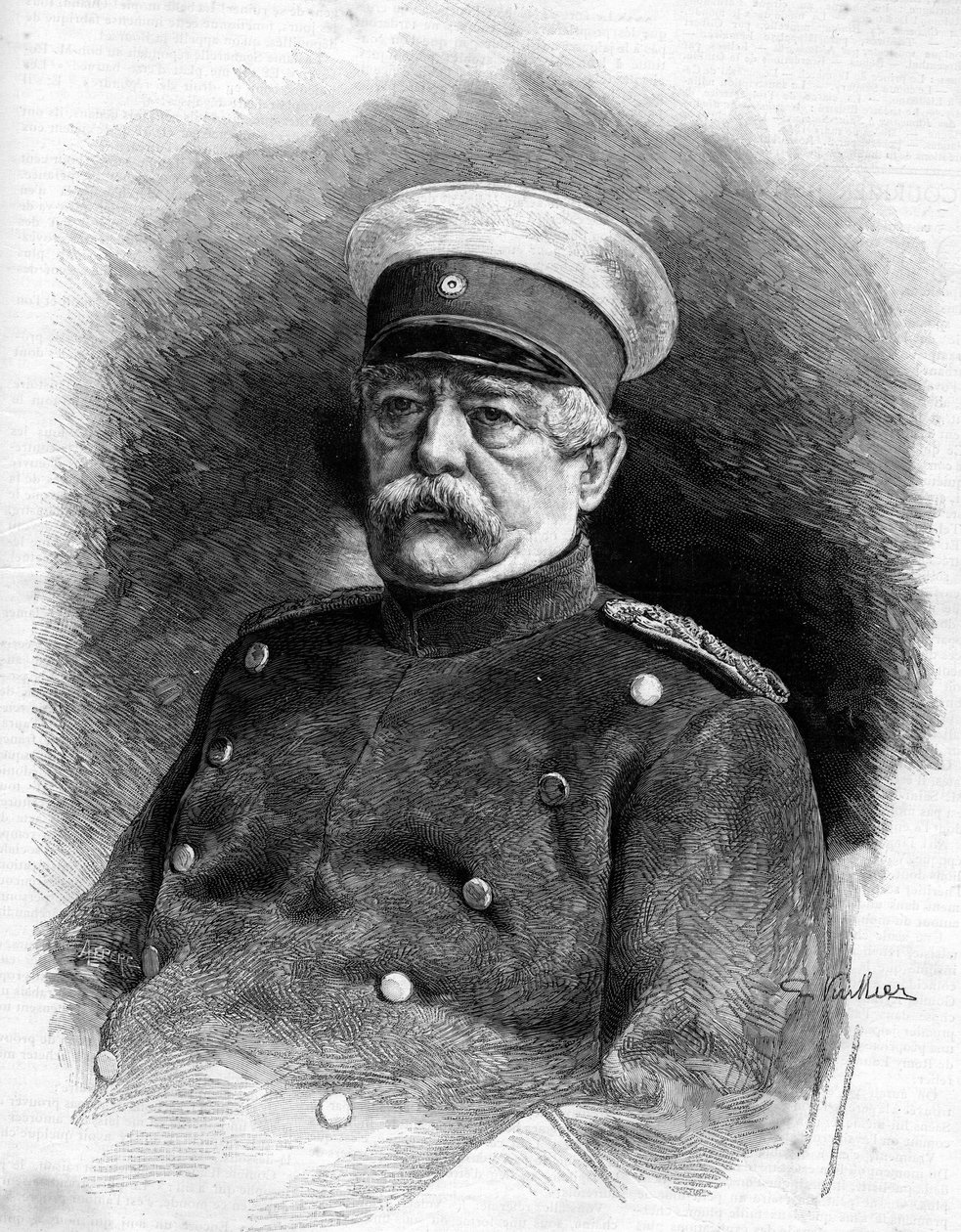 Portrét prince z Bismarcku (1815 - 1898). od Unknown artist