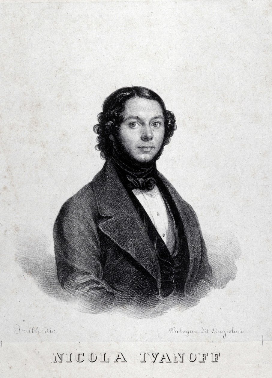 Portrét ruského zpěváka Nicoly Ivanoffa (Nikolaj Kuzmiv Ivanov 1810-1880). od Unknown artist