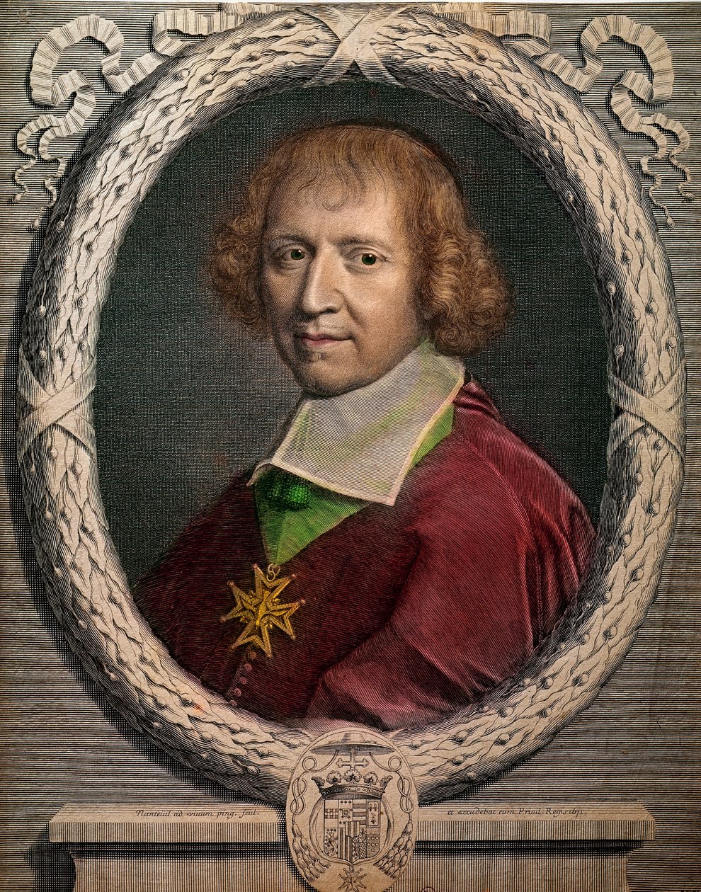 Portrét kostelníka Francoise de Harlay, abbé z Jumieges (1625-1695)“ Rytina Paříže 17. století, Musee Carnavalet od Unknown artist