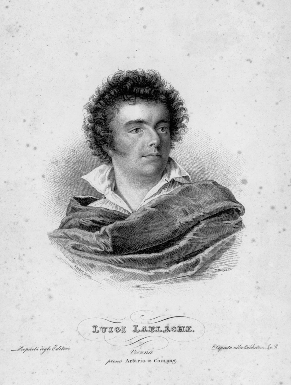 Portrét francouzského operního pěvce Luigiho Lablache (1794-1858) Rytina 19. století od Unknown artist