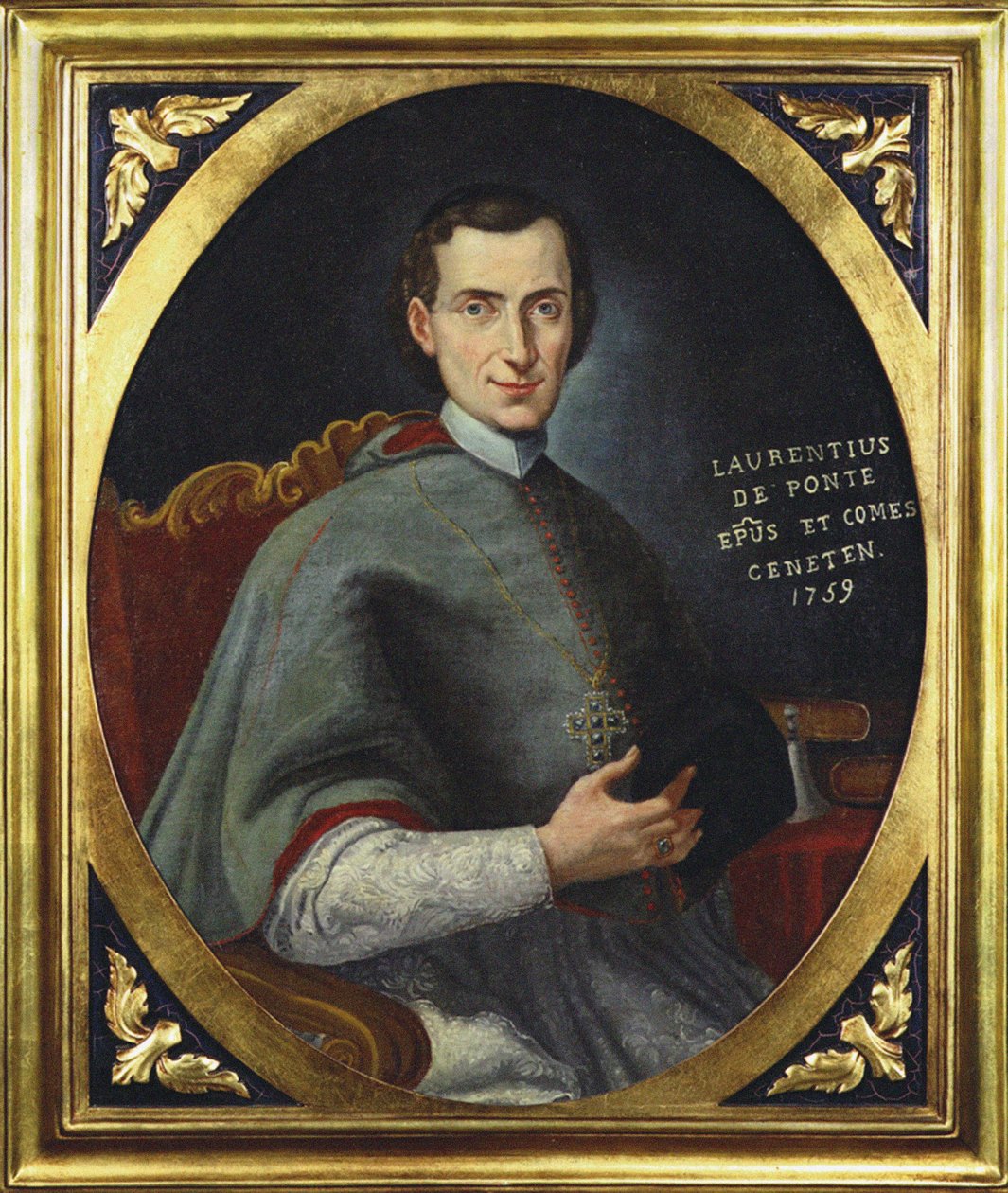 Portrét operního libretisty a básníka Lorenza Da Ponteho (1749-1838) jako biskupa - Anonym. Olej na plátně od Unknown artist