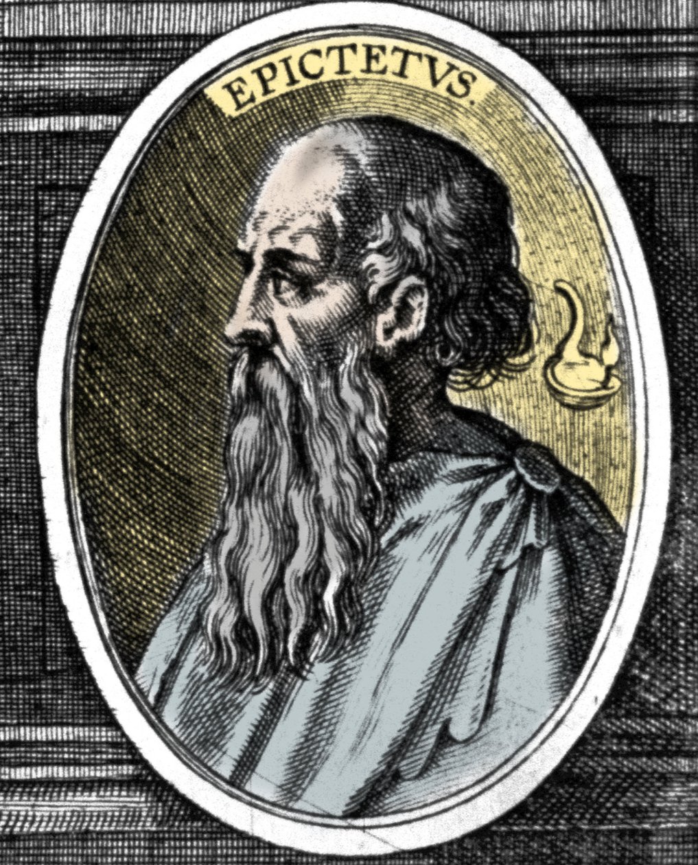 Portrét filozofa Epiktéta (Epictetus nebo Epiktetos) (kolem 50 - 125/130) stoické školy. od Unknown artist