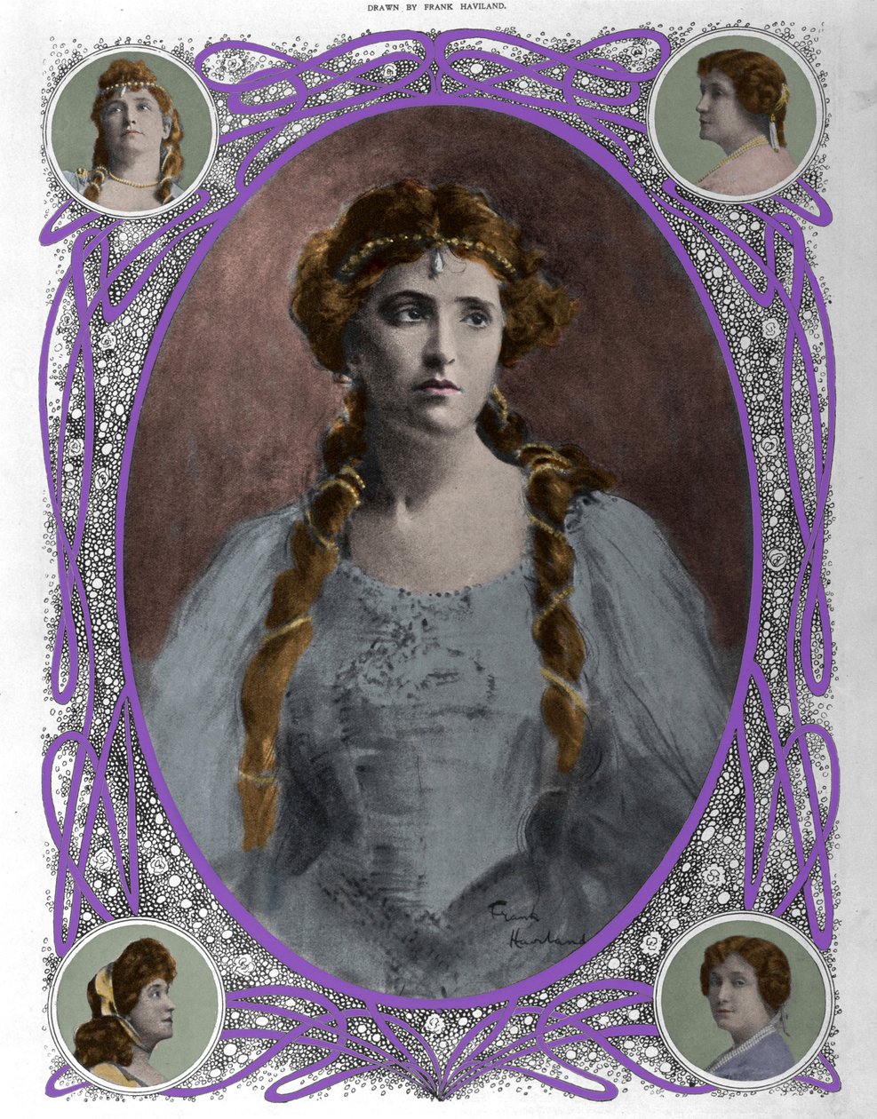 Portrét zpěvačky Nellie (Nelly) Melba (1861-1931) konec 19. od Unknown artist