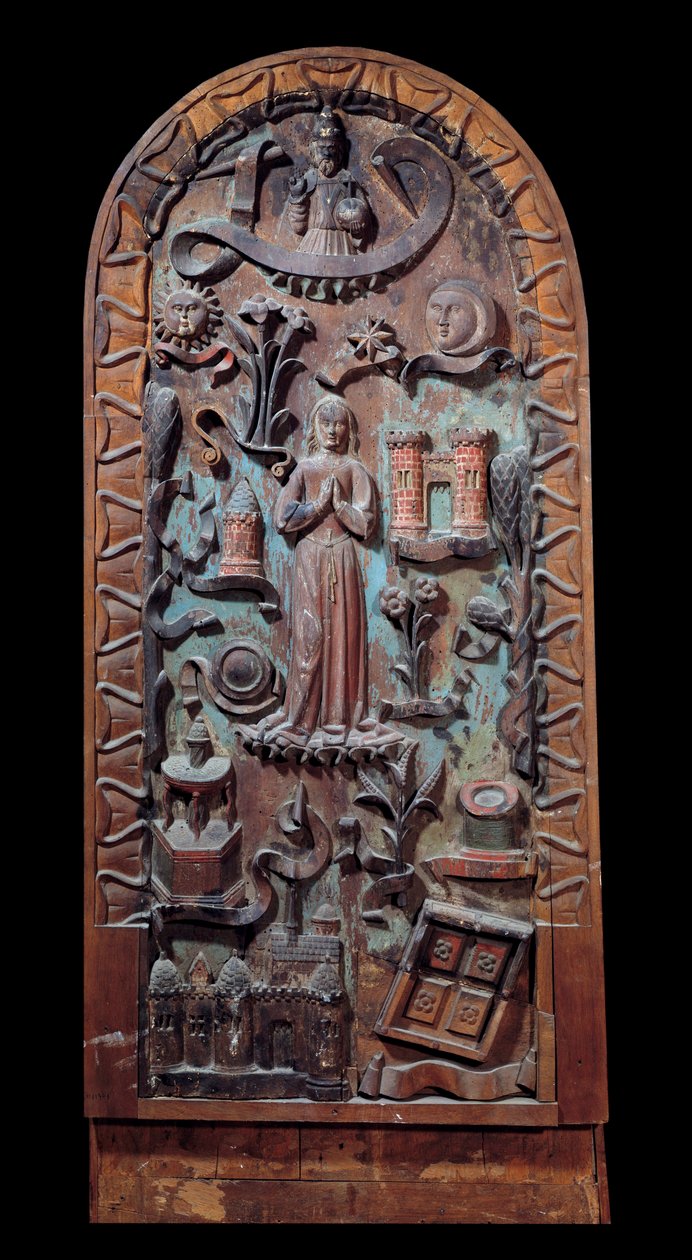 Chvála Panny Vyřezávaná dřevěná deska. Chartres ze 16. století, Musee des Beaux Arts od Unknown artist
