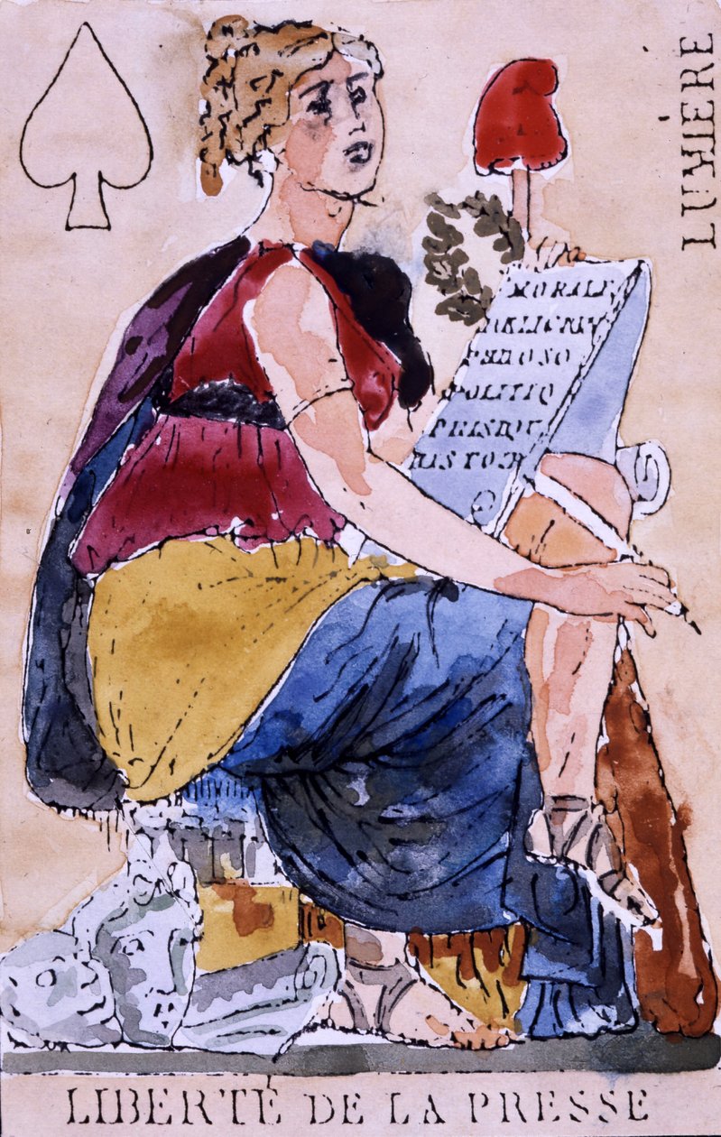 Svoboda tisku – revoluční hrací karta od Unknown artist
