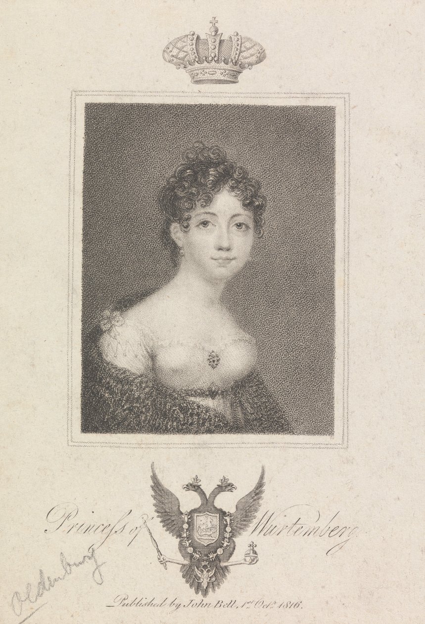 princezna z Würtemberska od Unknown artist