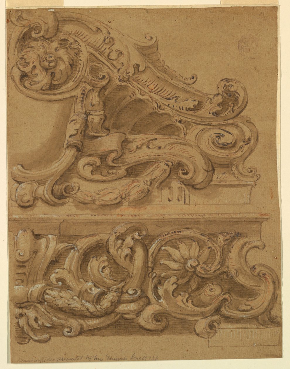 Projekt pro Entablaturu a Pediment od Unknown artist