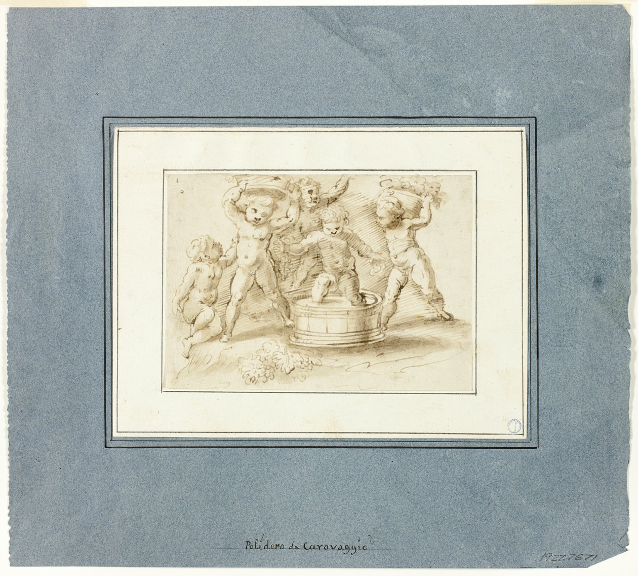 Putti vyrábí víno od Unknown artist