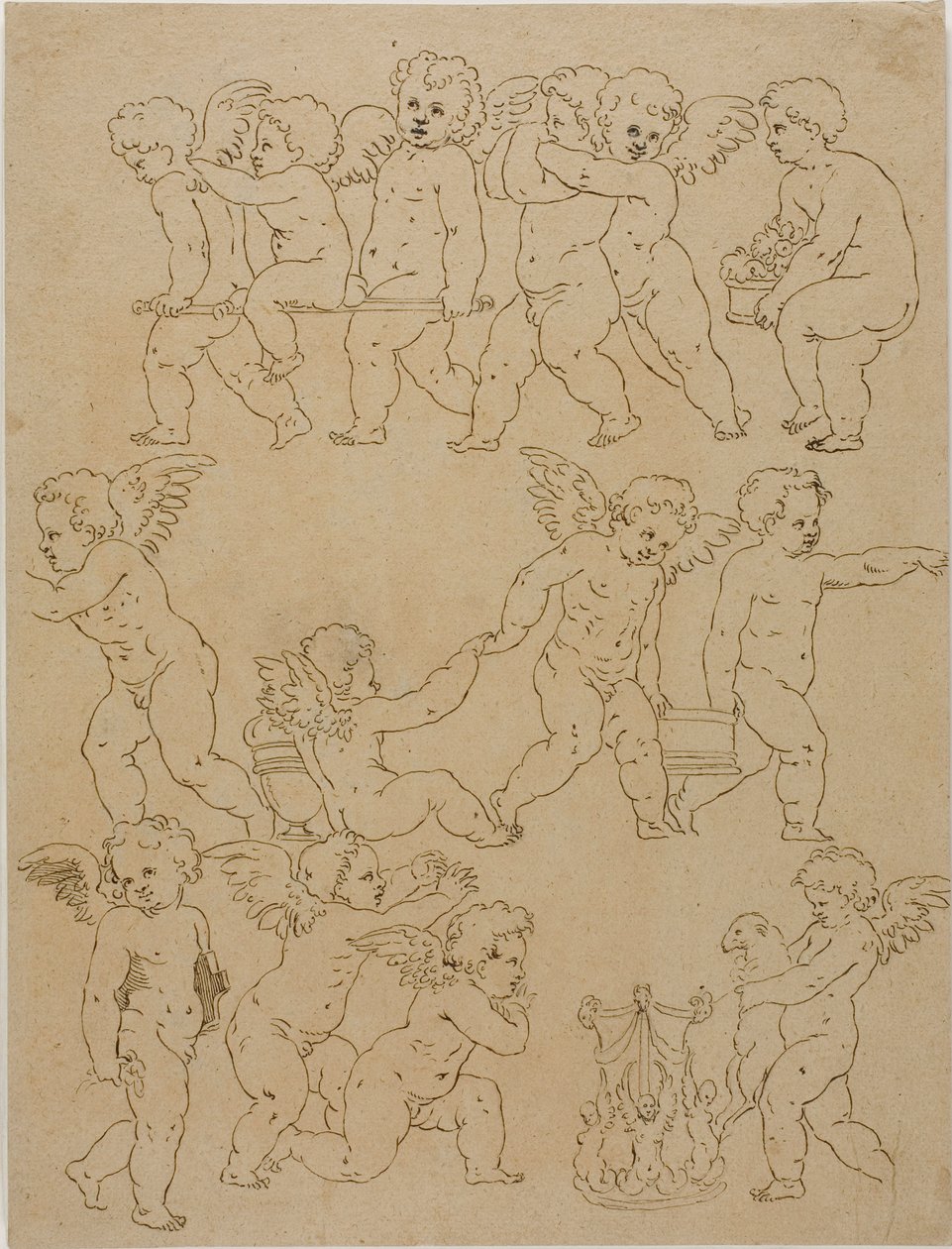 Putti plní úkoly od Unknown artist