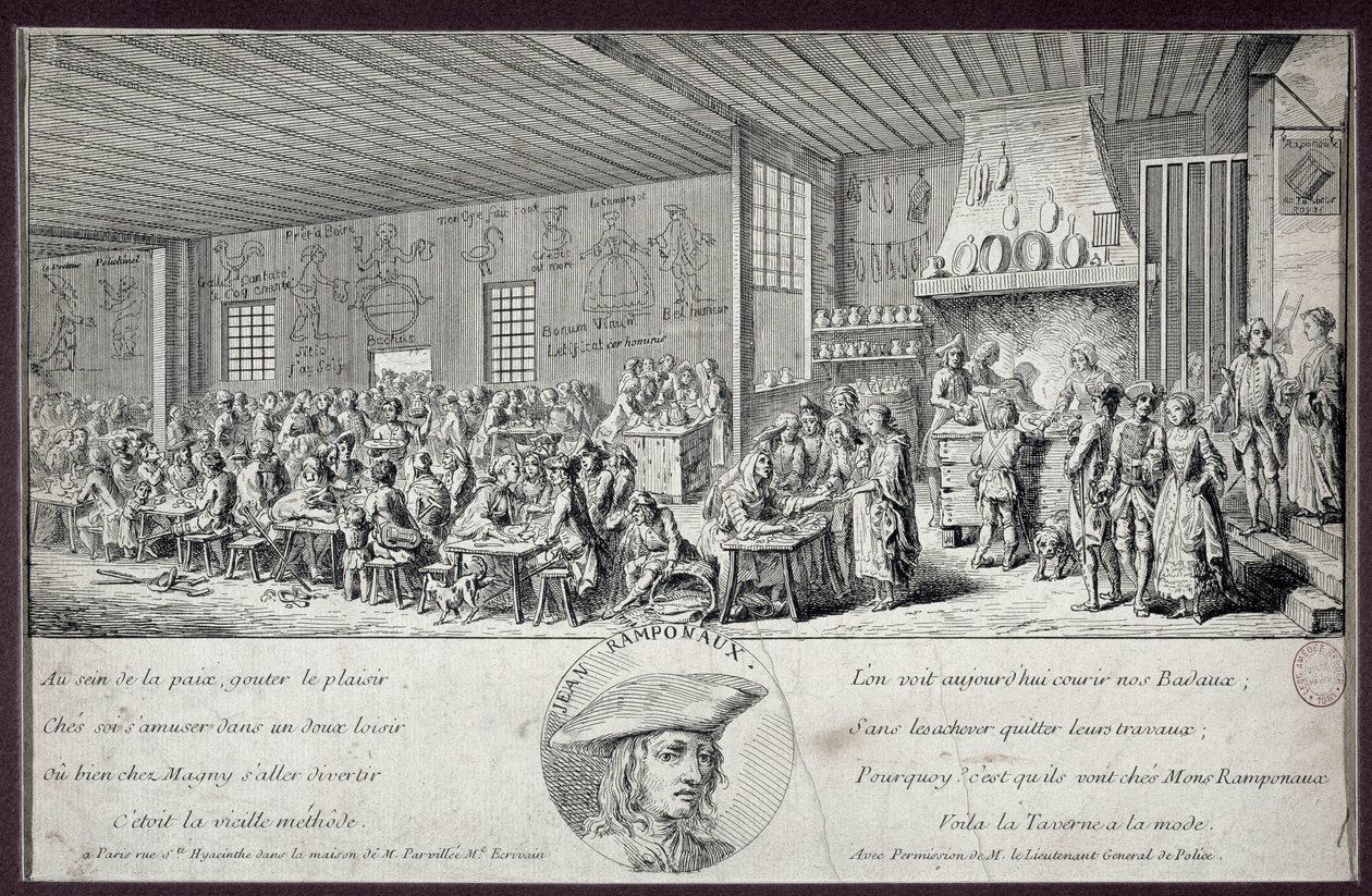 Krčma Ramponaux Tento oblíbený kabaret založil Jean Ramponaux (Ramponneau nebo Ramponeau od Unknown artist