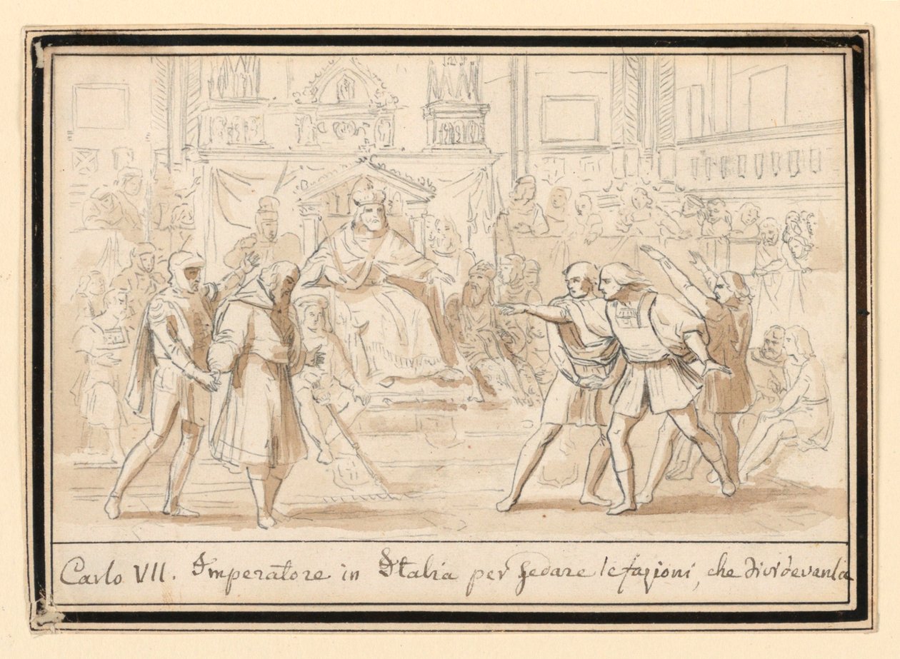 Usmíření nepřátel v Itálii císařem Jindřichem VII od Unknown artist