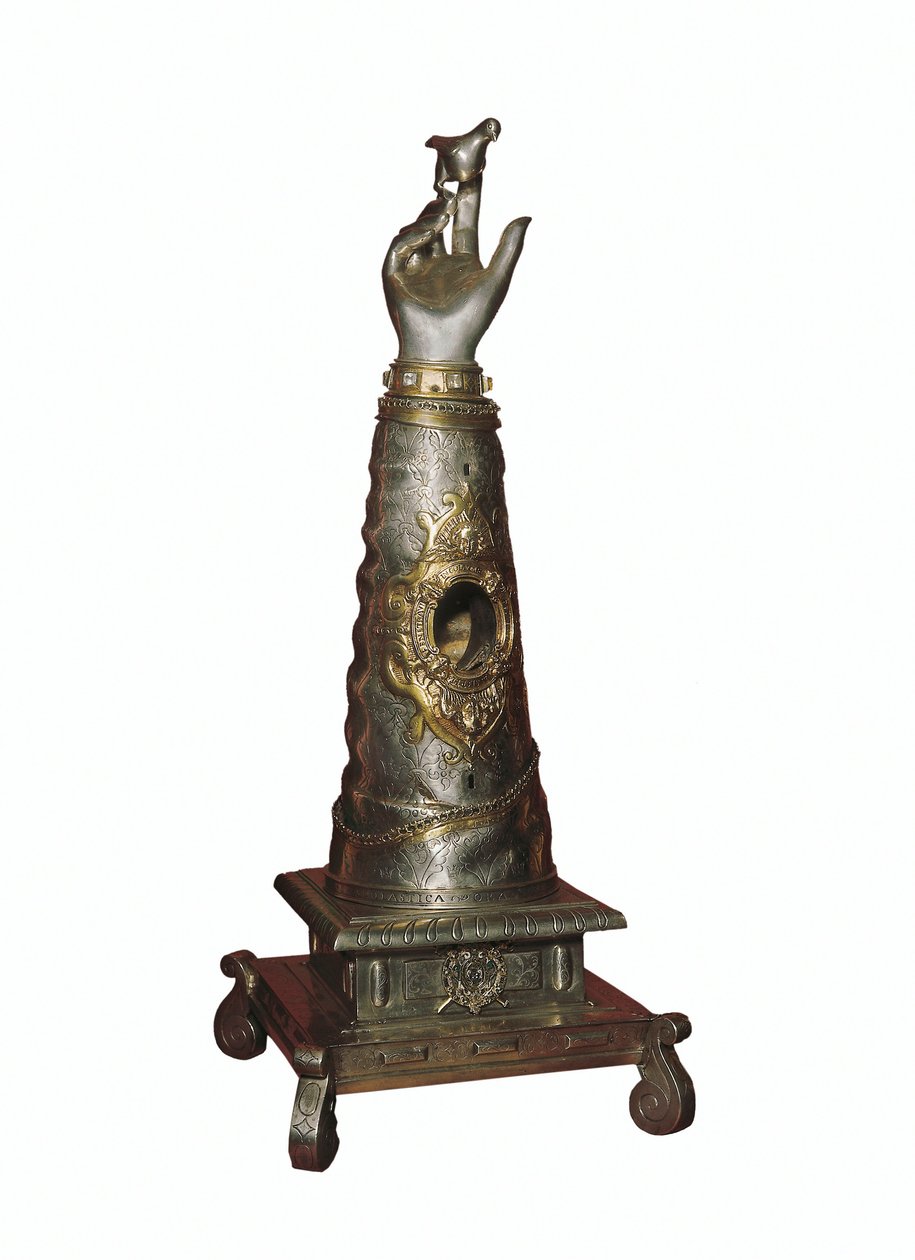 Relikviář pravé paže sestry Sainte Scholastique (Scholastique) (480-543), zakladatelky řádu benediktinů od Unknown artist