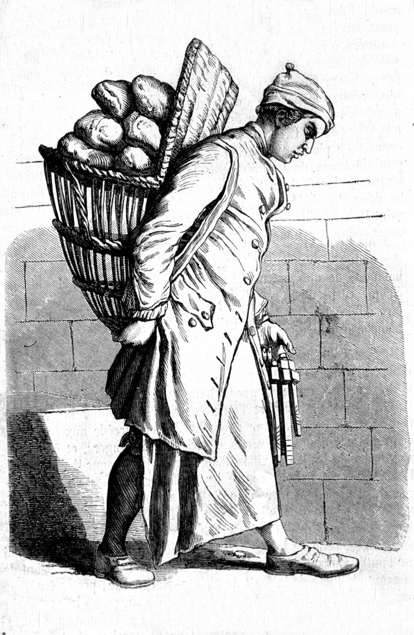 Zastoupení pekaře. 18. století rytina. od Unknown artist