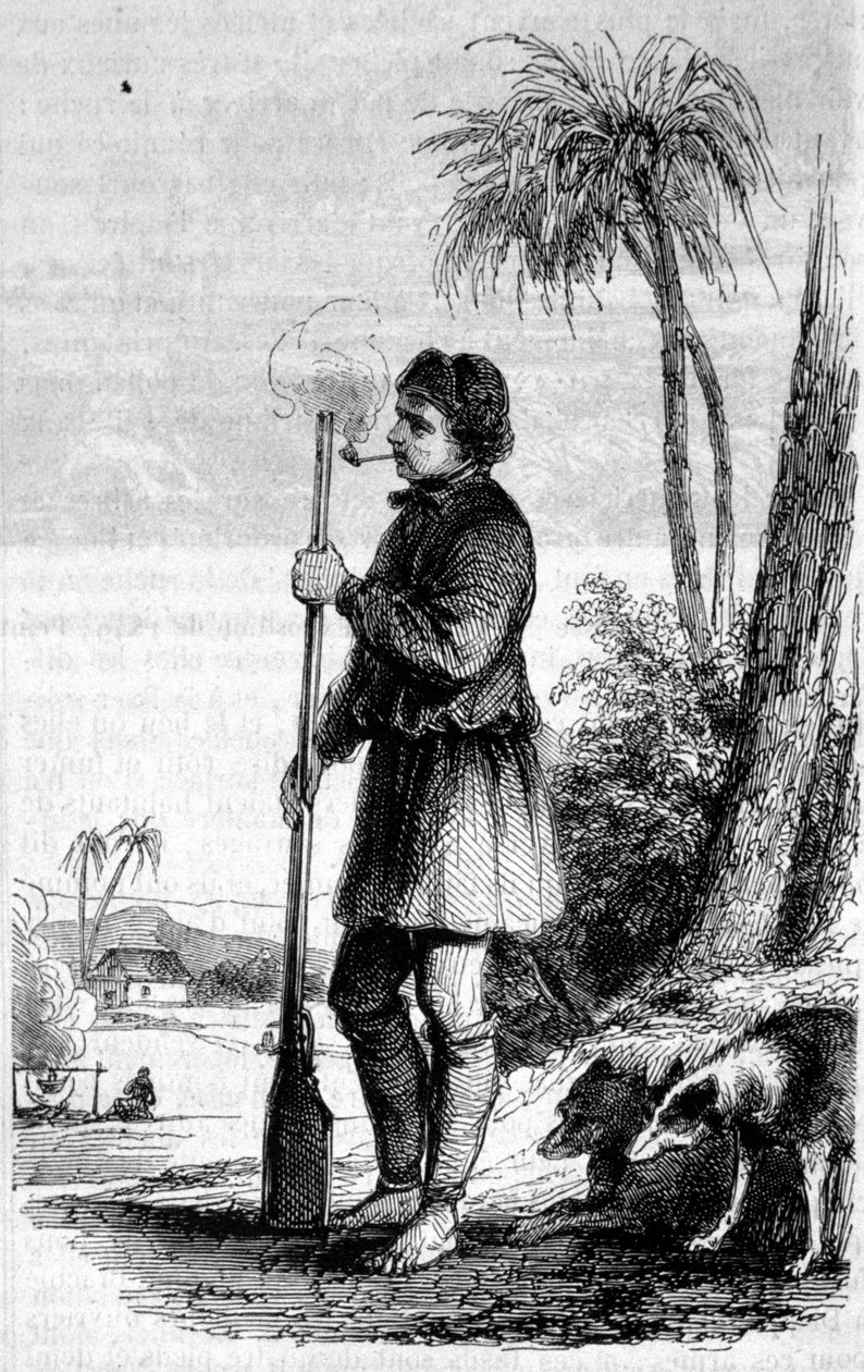 Zastoupení bukanýra v Santo Domingu v 17. století. od Unknown artist